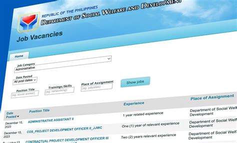 dswd hiring 2024|Call For Applicants: Department Of Social Welfare And .